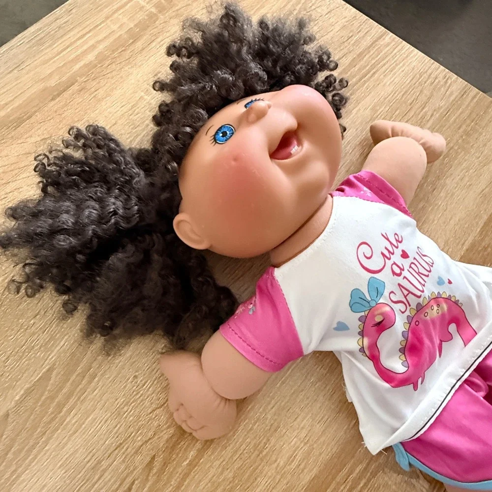 Cabbage Patch Kids 2015 WCT-17K Doll Cute-a-Saurus Outfit Pink Blue Eyes 14 inch